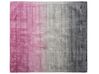 Viscose Rug 200 x 200 cm Grey and Pink ERCIS_710150