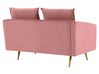 Sofa Set Samtstoff rosa 5-Sitzer mit goldenen Beinen MAURA_789496