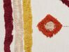 Manta decorativa em algodão multicolor 130 x 180 cm AMROHA_829302