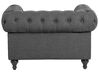 Conjunto de sofás 4 lugares em tecido cinzento CHESTERFIELD_797183