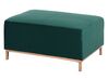 Left Hand Velvet Corner Sofa with Ottoman Emerald Green OSLO_744133