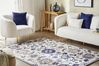 Vlnený koberec 200 x 200 cm béžová/modrá KUMRU_830905
