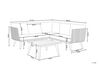 Lounge Set Akazienholz hellbraun / schwarz 5-Sitzer modular Auflagen taupe ALCAMO_764383