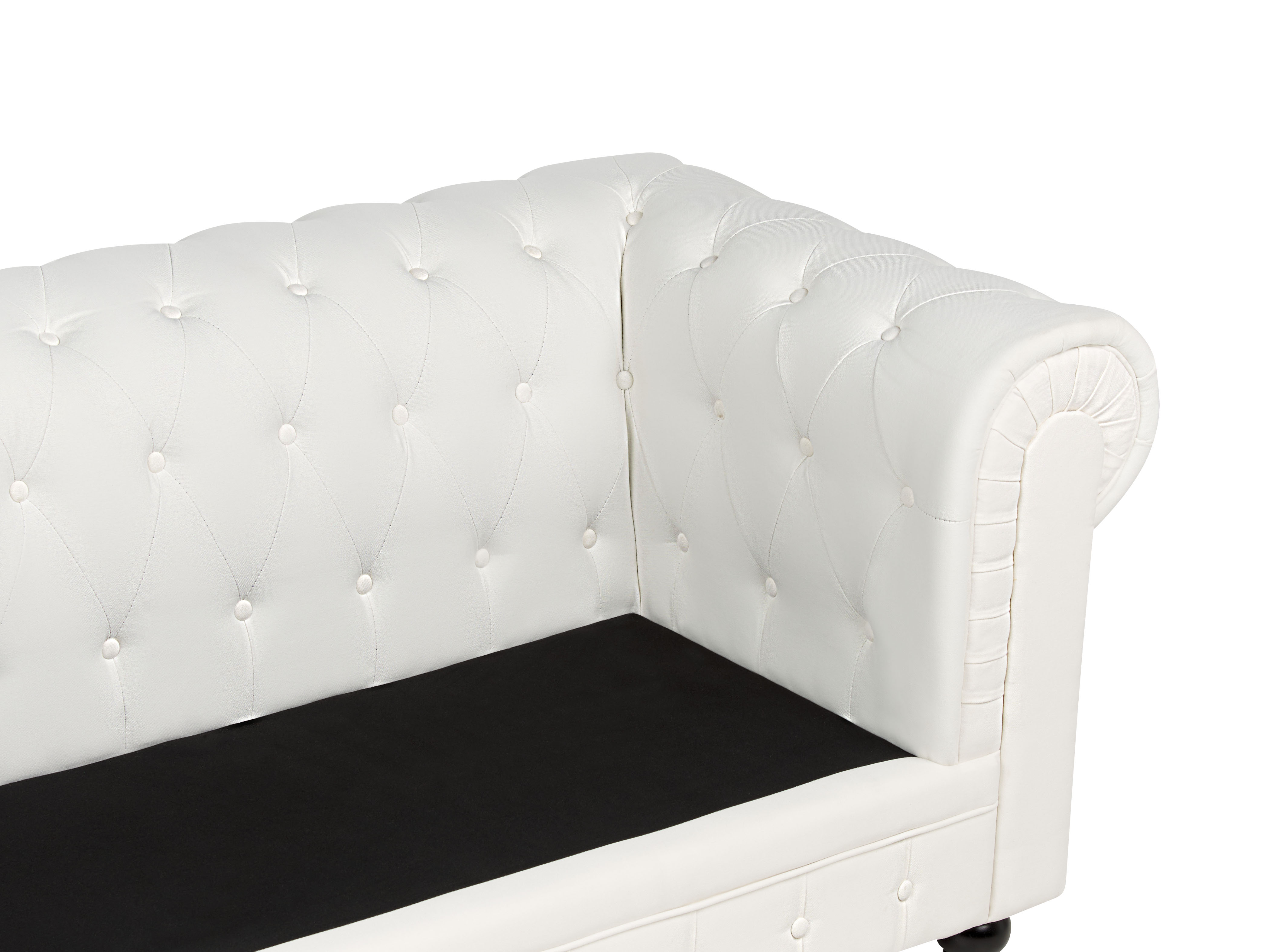 Conjunto de sofás com 4 lugares em tecido branco-creme CHESTERFIELD_912468