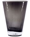 Florero de vidrio gris oscuro 20 cm MITATA_838256