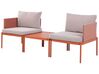 Lounge Set Aluminium orange 2-Sitzer modular Auflagen orange-weiss TERRACINA_826668