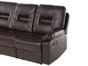 3 Seater Faux Leather Manual Recliner Sofa Brown BERGEN_681556