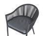 Trädgårdsmöbelset av bord och 4 stolar aluminium grå MILETO_808152