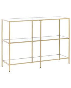 Konsolipöytä lasitasolla rauta kulta ORETTA