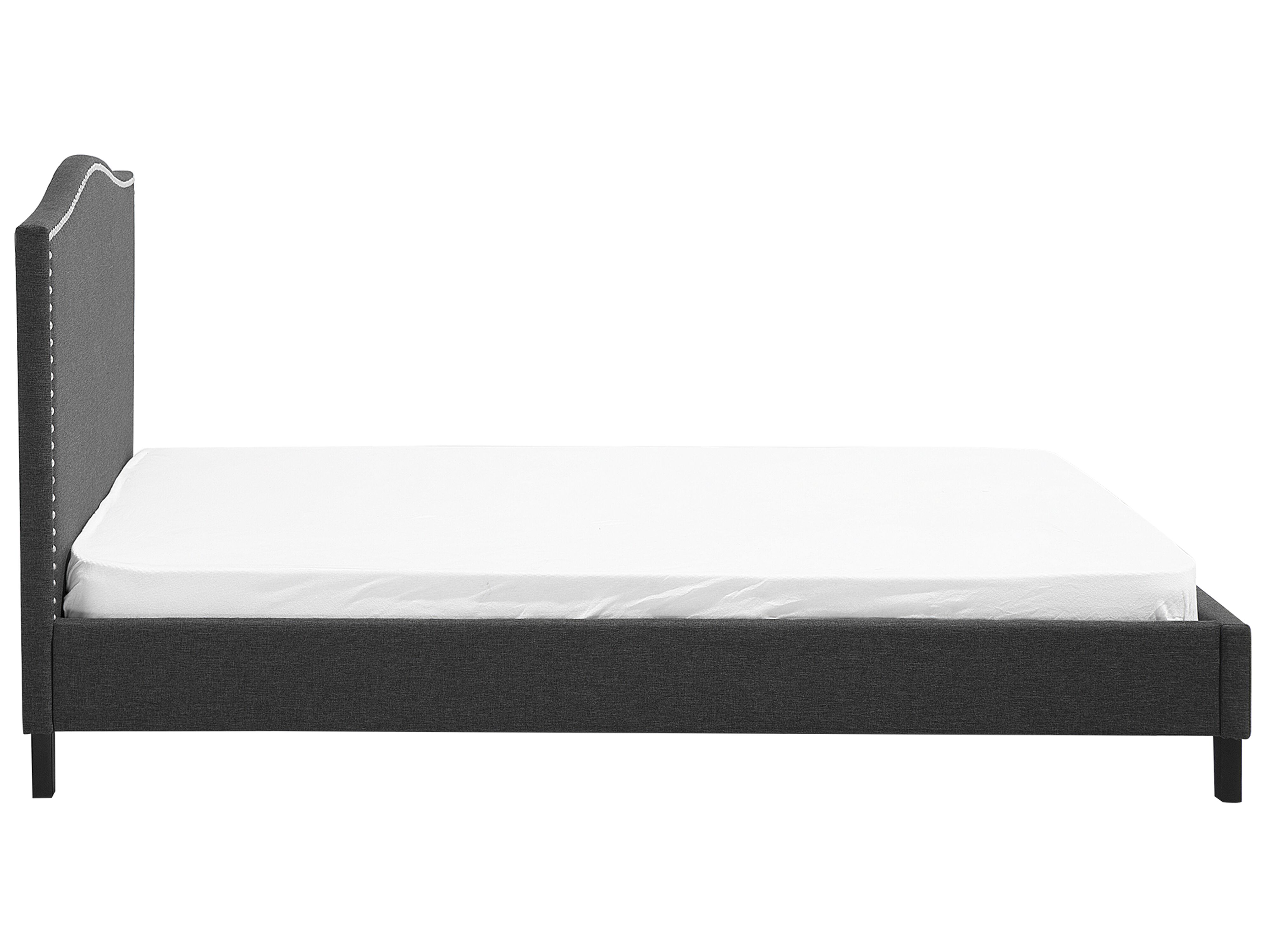 Fabric EU Super King Bed Grey MONTPELLIER Beliani.co.uk