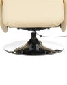 Faux Leather Recliner Chair Cream PRIME_908089