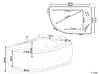 Whirlpool Badewanne weiss Eckmodell mit LED  links 160 x 113 cm PARADISO_782979