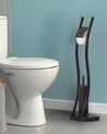 Freestanding Toilet Paper and Brush Holder Black SOACHA_874011
