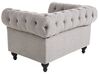 Conjunto de sofás 4 lugares em tecido cinzento claro CHESTERFIELD_797141