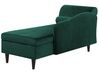 Left Hand Velvet Chaise Lounge Emerald Green LUIRO _768750