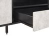 TV Stand Concrete Effect with Black BLACKPOOL_775109