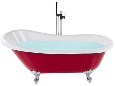 Bañera de acrílico rojo/blanco 170 x 76 cm CAYMAN