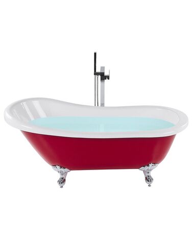 Bañera de acrílico rojo/blanco 170 x 76 cm CAYMAN