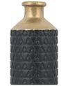 Decoratieve vaas zwart steengoed 39 cm ARSIN_796112
