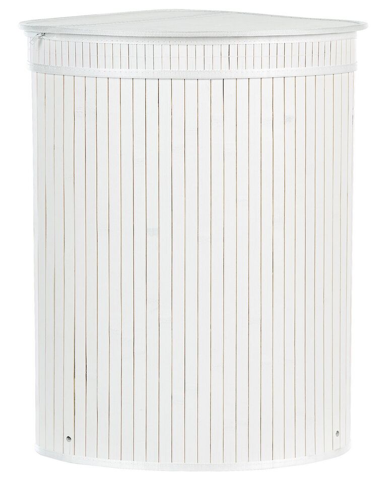 Bamboo Basket with Lid White BADULLA_849181