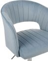 Velvet Desk Chair Beige Light Blue KATONAH_867715