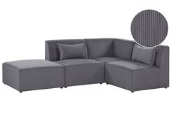 3-istuttava moduulikulmasohva ja rahi vakosametti vasenk. harmaa LEMVIG 3-istuttava moduulikulmasohva ja rahi vakosametti vasenk. harmaa LEMVIG