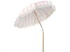 Ombrellone da giardino in tessuto rosa e bianco ⌀ 150 cm MONDELLO_848598