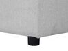 Sofá de canto de 5 lugares com espaço de arrumação em tecido cinzento claro KARRABO_712680