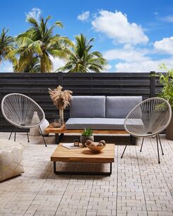 Narutuoli polyrottinki vaaleanharmaa 2 kpl ACAPULCO II