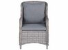 Lot de 2 chaises de jardin grises avec coussin CASCAIS_739924