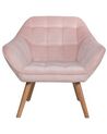 Fotel welurowy różowy KARIS_716617