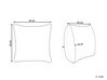 Coussin en coton blanc à motif de sapins colorés 45 x 45 cm SKIMMIA_887954