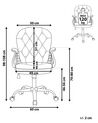 Krzesło biurowe regulowane ekoskóra beżowe PRINCESS_855665