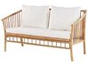 4 Seater Bamboo Wood Garden Sofa Set White MAGGIORE_835822