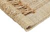 Teppich Jute sandbeige 80 x 150 cm geometrisches Muster Kurzflor ORTAOBA_847746