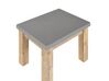 Set de jardin table et 6 tabourets gris en fibre-ciment et bois OSTUNI_804636