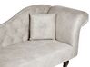 Chaise longue de terciopelo gris pardo derecho LATTES II_892392