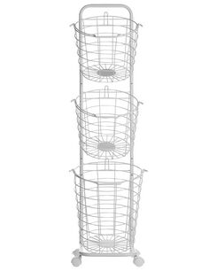 Korivaunu metallinen 3 korilla valkoinen AYAPAL Korivaunu metallinen 3 korilla valkoinen AYAPAL