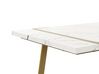 Dining Table 90 x 200 cm Marble Effect and Gold MARTYNIKA_859350