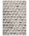 Dywan patchworkowy skórzany 140 x 200 cm brązowo-beżowy TAVAK _787188