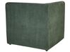 Canapé d'angle côté gauche modulable 4 places en velours côtelé vert foncé avec ottoman LEMVIG_875793