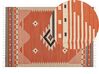 Dywan bawełniany kilim 140 x 200 cm pomarańczowy GAVAR_869199