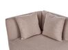 Left Hand Fabric Chaise Lounge Light Brown RIOM_877396
