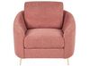 Sofa Set Polsterbezug rosa / gold 6-Sitzer TROSA_851916