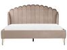 Bed fluweel taupe 180 x 200 cm AMBILLOU_902493