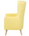 Velvet Wingback Chair Yellow ONEIDA_698261