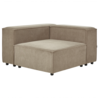 3 pers. sofa m. fodskammel brun fløjl højrevendt APRICA_874633