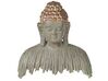 Dekofigur Kunstharz grau / gold Buddha 23 cm RAMDI_822538