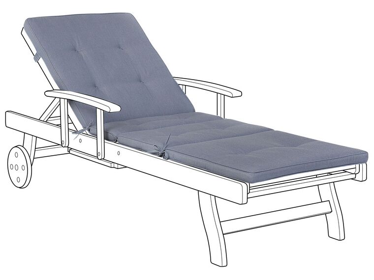 Sun Lounger Pad Cushion Blue TOSCANA/JAVA_752323