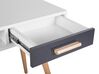 Sminkbord / Skrivbord med 2 lådor och hylla 120 x 45 cm vit/grå FRISCO_716360